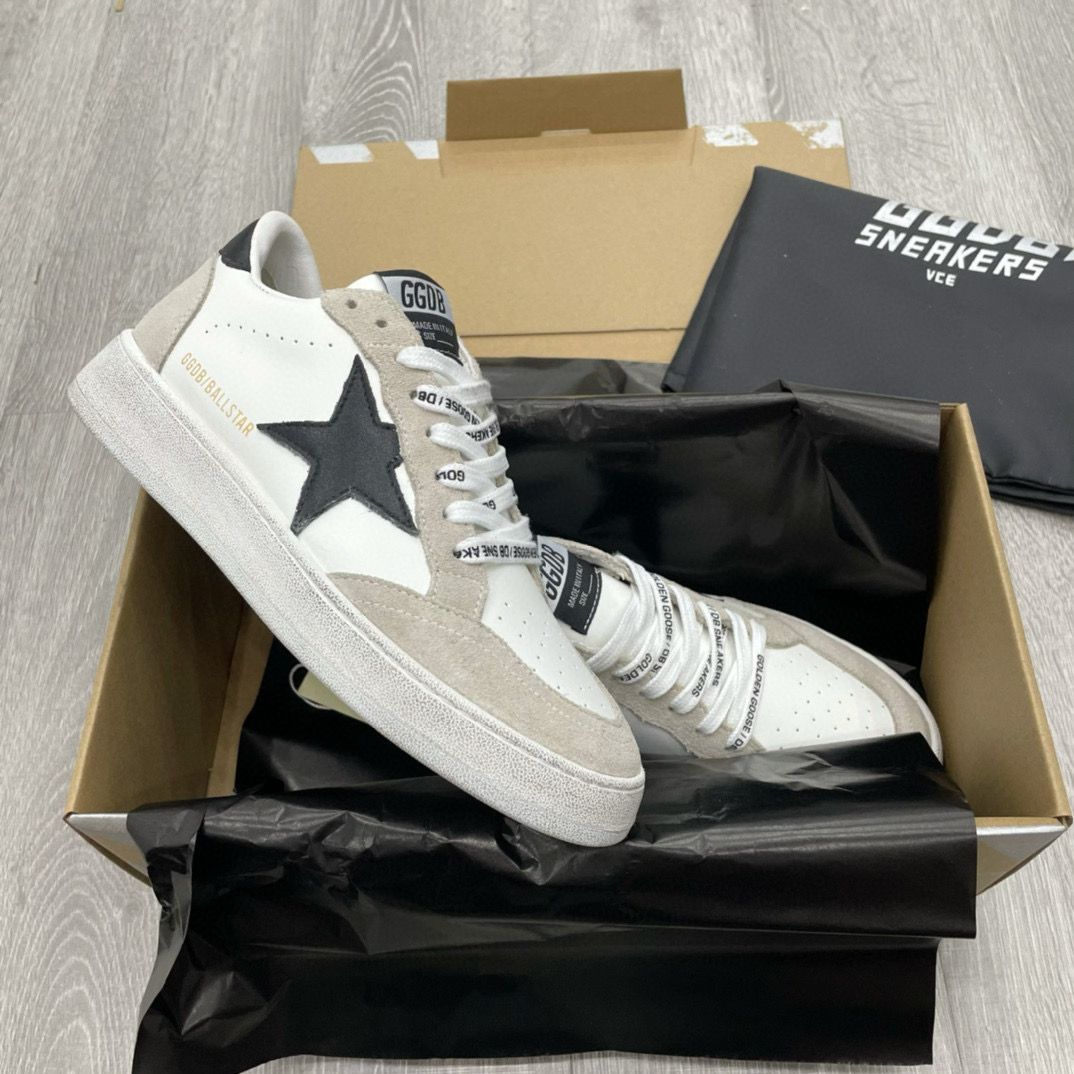2024 Unisex GGDB White Black Suede Leather Low-top Sneakers MJ00260