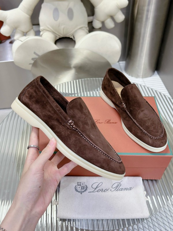 2024 Men LP Brown Suede Loafers MJ00270
