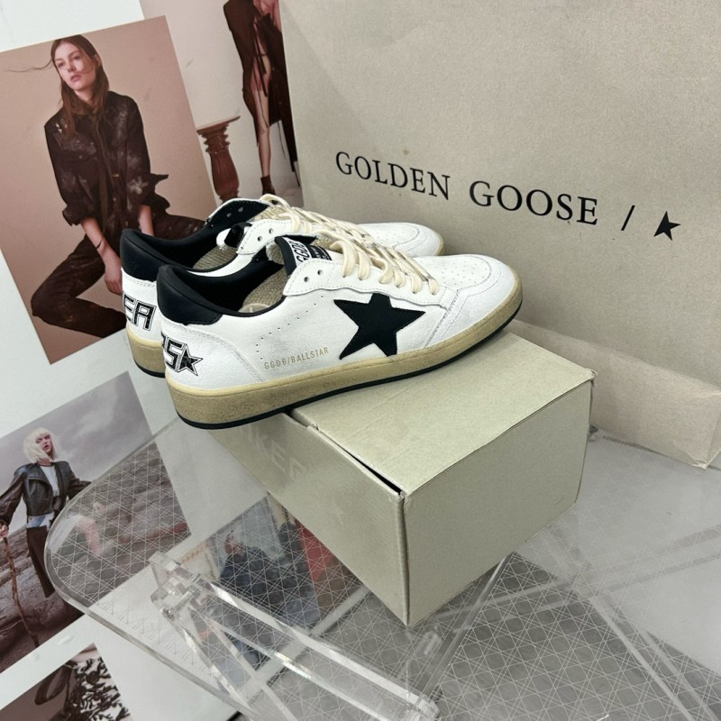 2024 Unisex GGDB White Black Leather Low Top Sneakers MJ00260