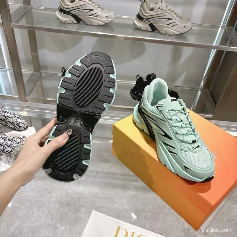 2024 Unisex Dior mint mesh leather sneakers MJ00360