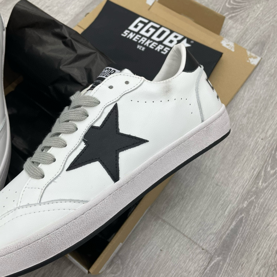 2024 Unisex GGDB White Black Leather Sneakers MJ00260