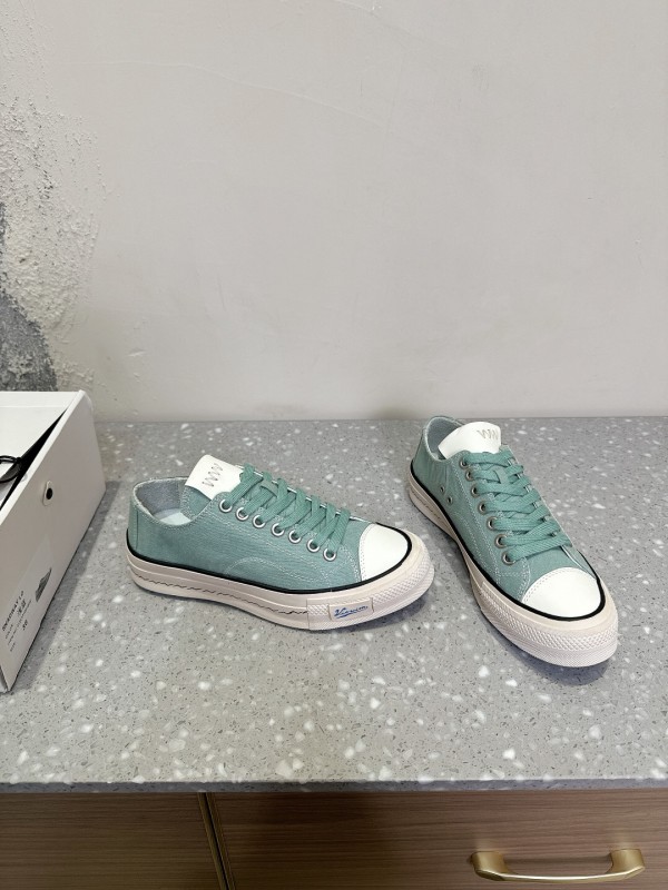 2025 Women VISVIM Green Canvas Sneakers
