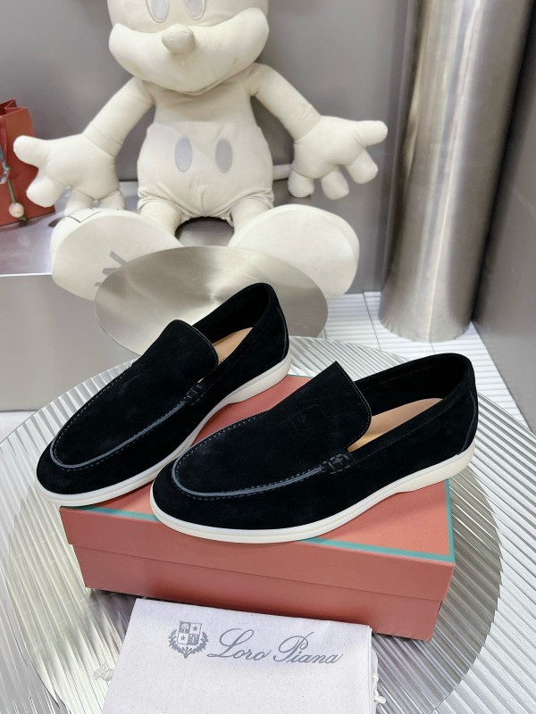 2024 Unisex LP Black Suede Loafers MJ00270