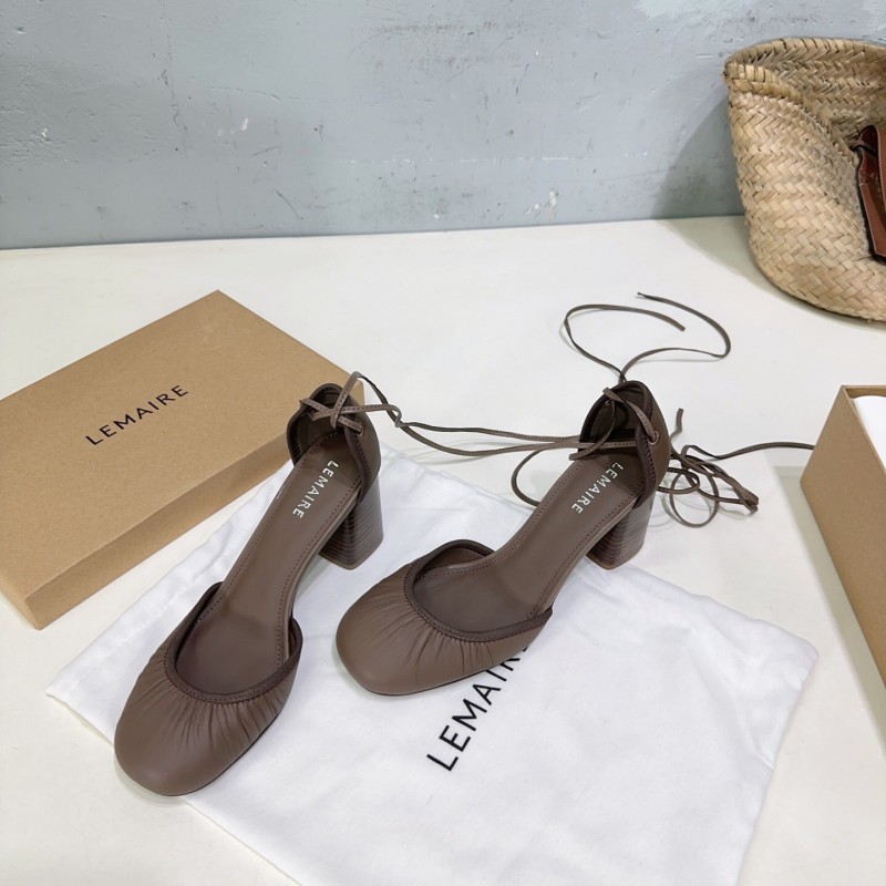 2025 Women LEMAIRE Brown Leather Mary Jane