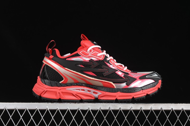Off-White Be Right Low-Top Lifestyle Casual Shoes in Black Red
