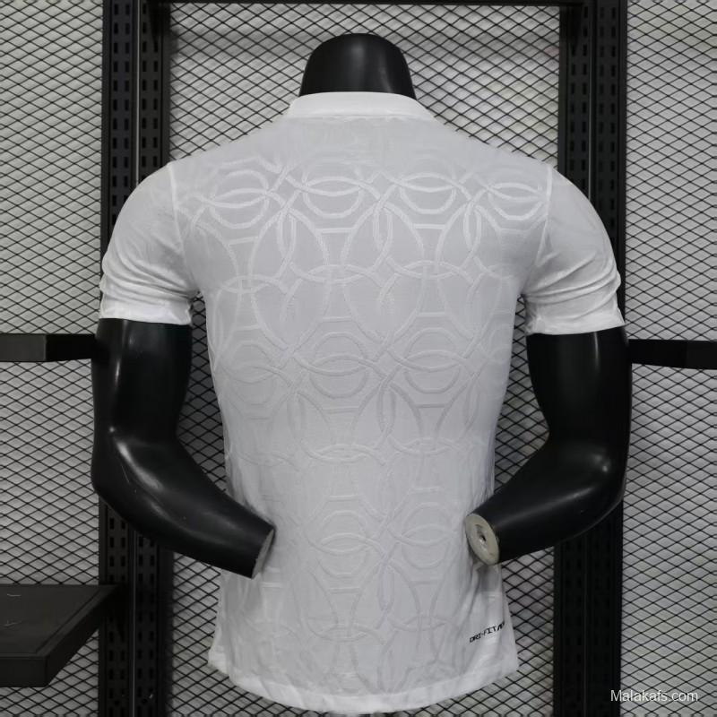 Player Version 25/26 Paris Saint-Germain PSG WHITE Pre-Match Jersey
