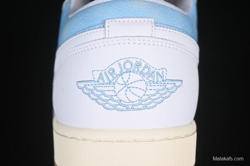 Nike Air Jordan 1 Low Worn Blue Denim Casual Sneakers - HQ2004-400