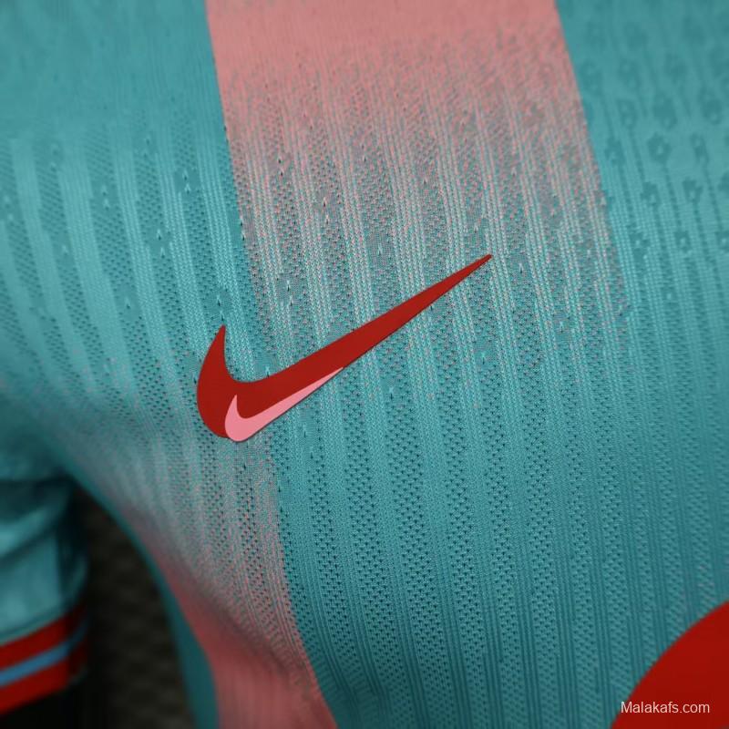 Player Version 25/26 Barcelona Sky Blue with Pink Gradient Stripe Jersey