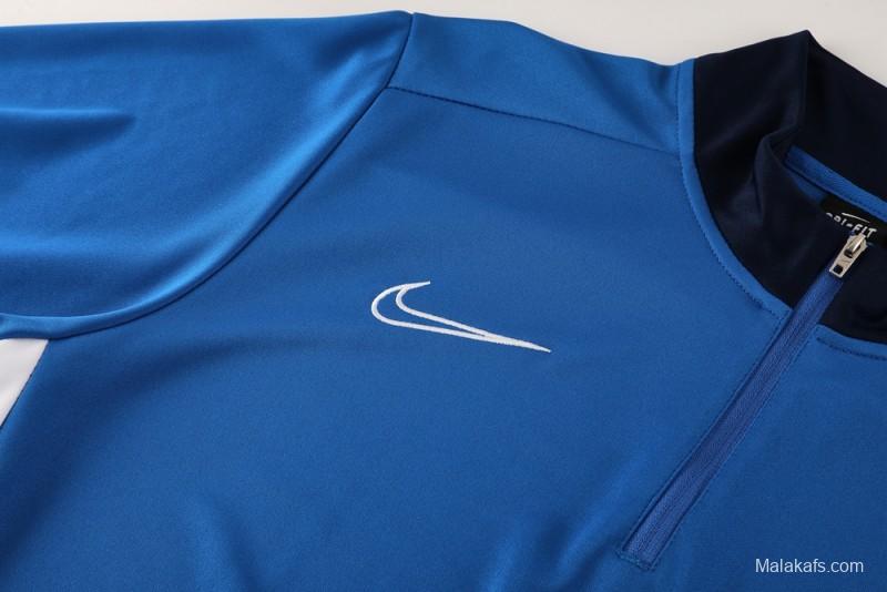 2025 Nike Blue Full Hoodie Zipper Jacket +Long Pants