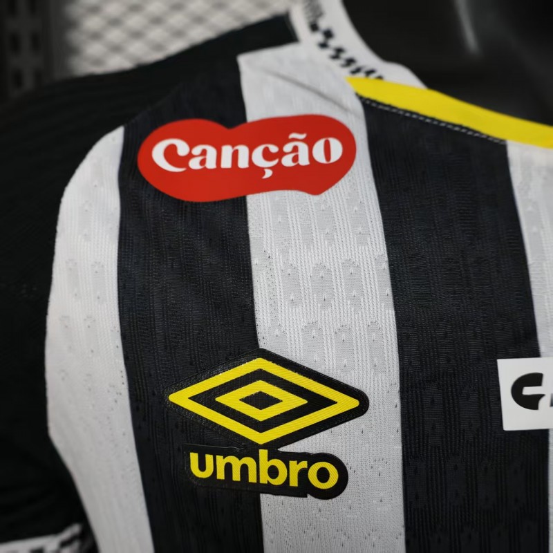 Player Version 25/26 Santos Away Jersey With Full Sponsors