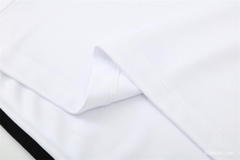 Retro 04/05 Real Madrid White Half Zipper Jacket+Long Pants