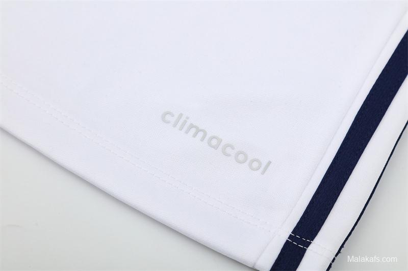 Retro 16/17 Real Madrid White Half Zipper Jacket+Long Pants