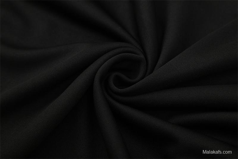 Retro 11/12 Real Madrid Black Half Zipper Jacket+Long Pants