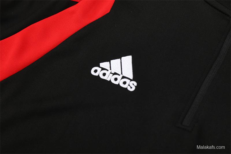 Retro 05/06 AC Milan Black Half Zipper Jacket+Long Pants