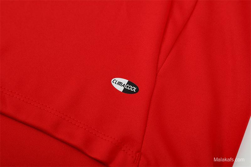 Retro 04/05 AC Milan Red Half Zipper Jacket+Long Pants