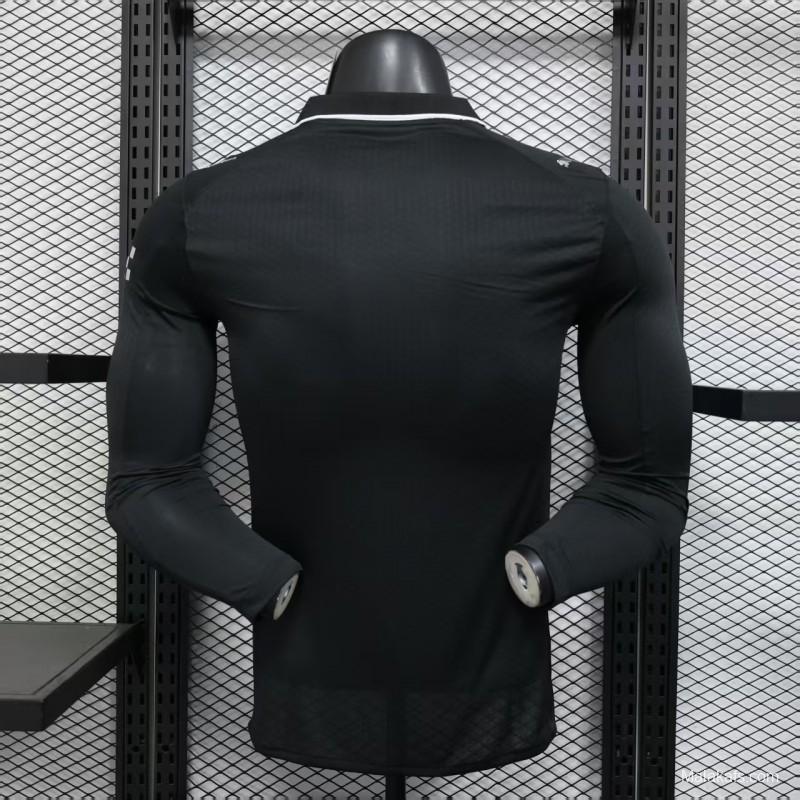 Player Version 25/26 Manchester City Away Long Sleeve Black Jersey