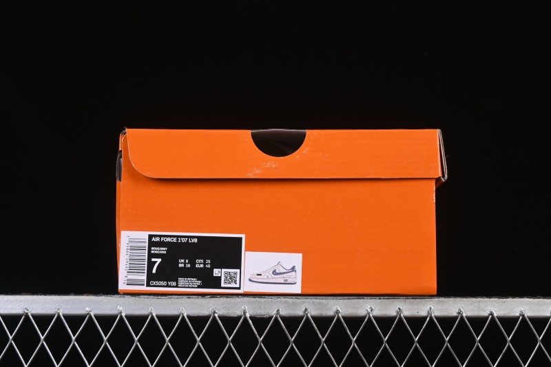 Nike Air Force 1 '07 Low LV Collaboration Beige Black Woven Label Casual Sneakers - CX5050-Y08