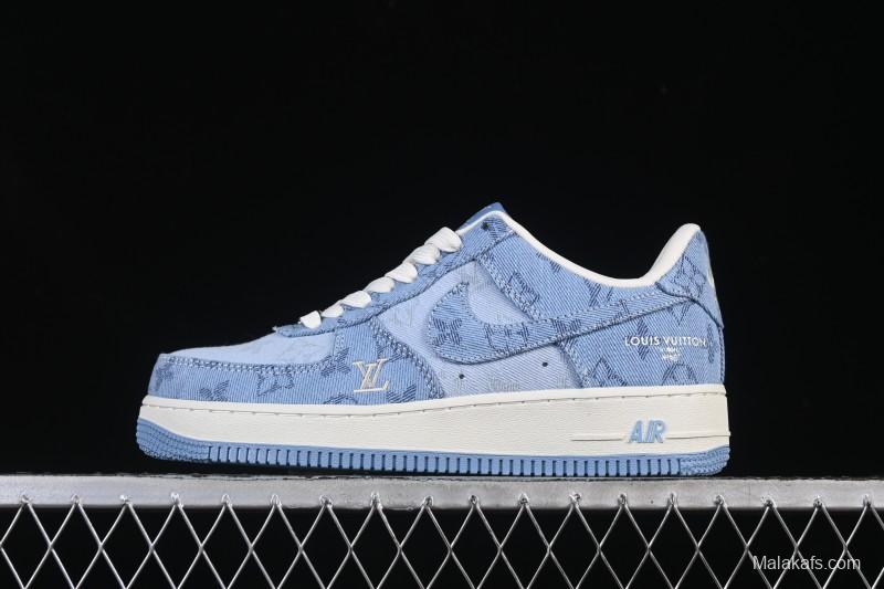 Nike Air Force 1 '07 Low LV Collaboration Light Blue Casual Sneakers - YF9511-823