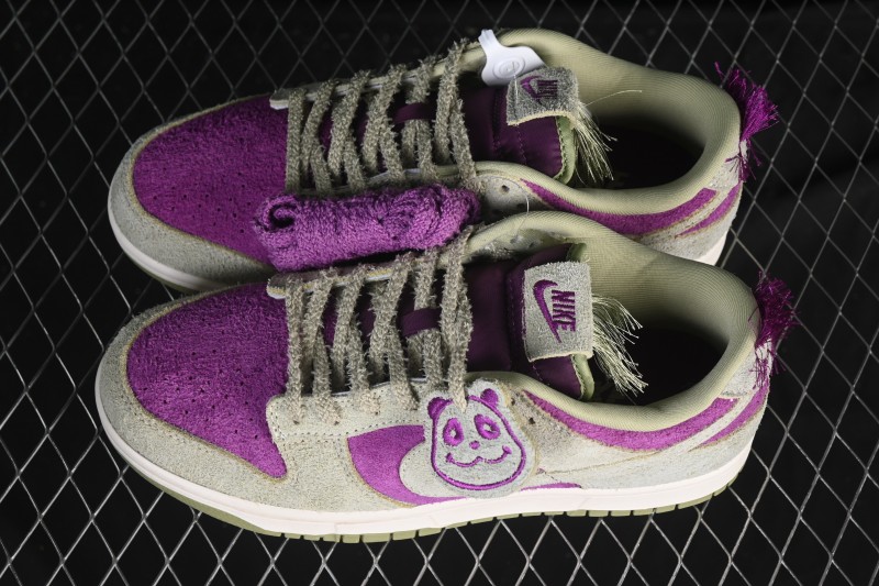 Nike Dunk Low Panda Viotech Green Purple Low-Top Casual Skate Shoes - IH7648-700