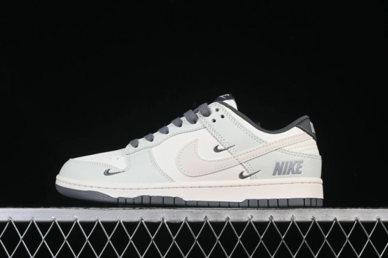 Nike SB Dunk Low Anniversary High-End Custom Mint Gray Low-Top Casual Skate Shoes - JP1628-056
