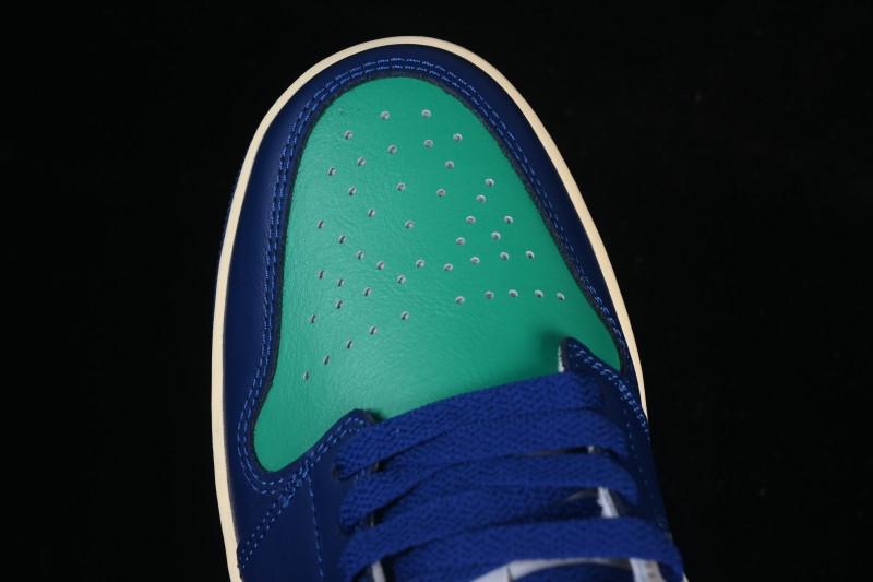 Nike Air Jordan 1 Low AJ1 Blue Green Colorway Low-Top Casual Skate Shoes - 553558-147