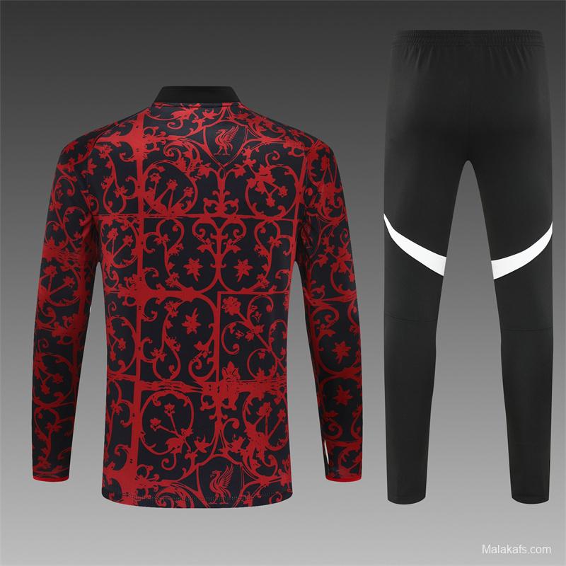 25/26 Liverpool Red Camouflage Half Zipper Jacket+Long Pants