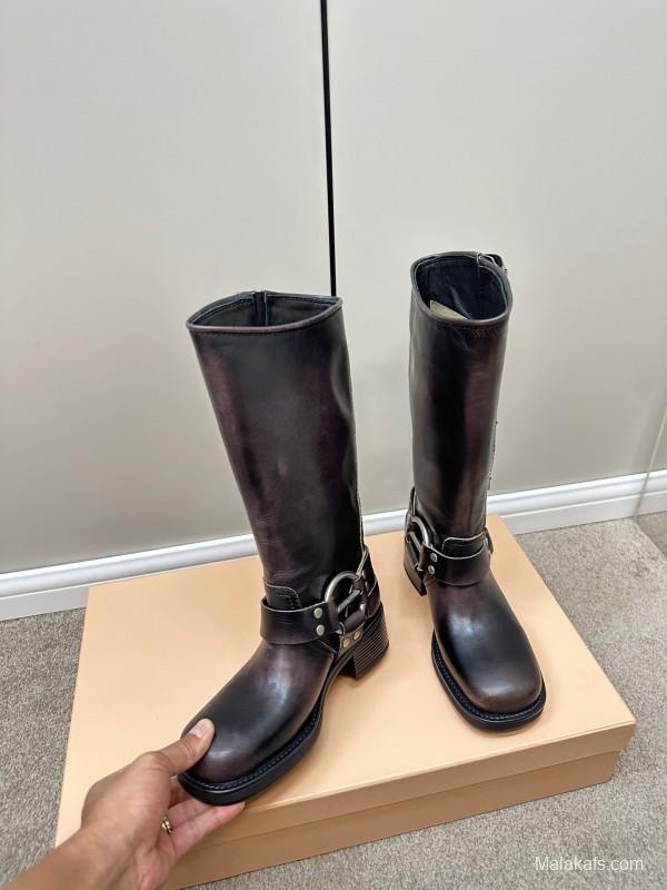 Miu Miu Fall/Winter 2025 Limited Edition Punk Style Martin Boots - LY00500