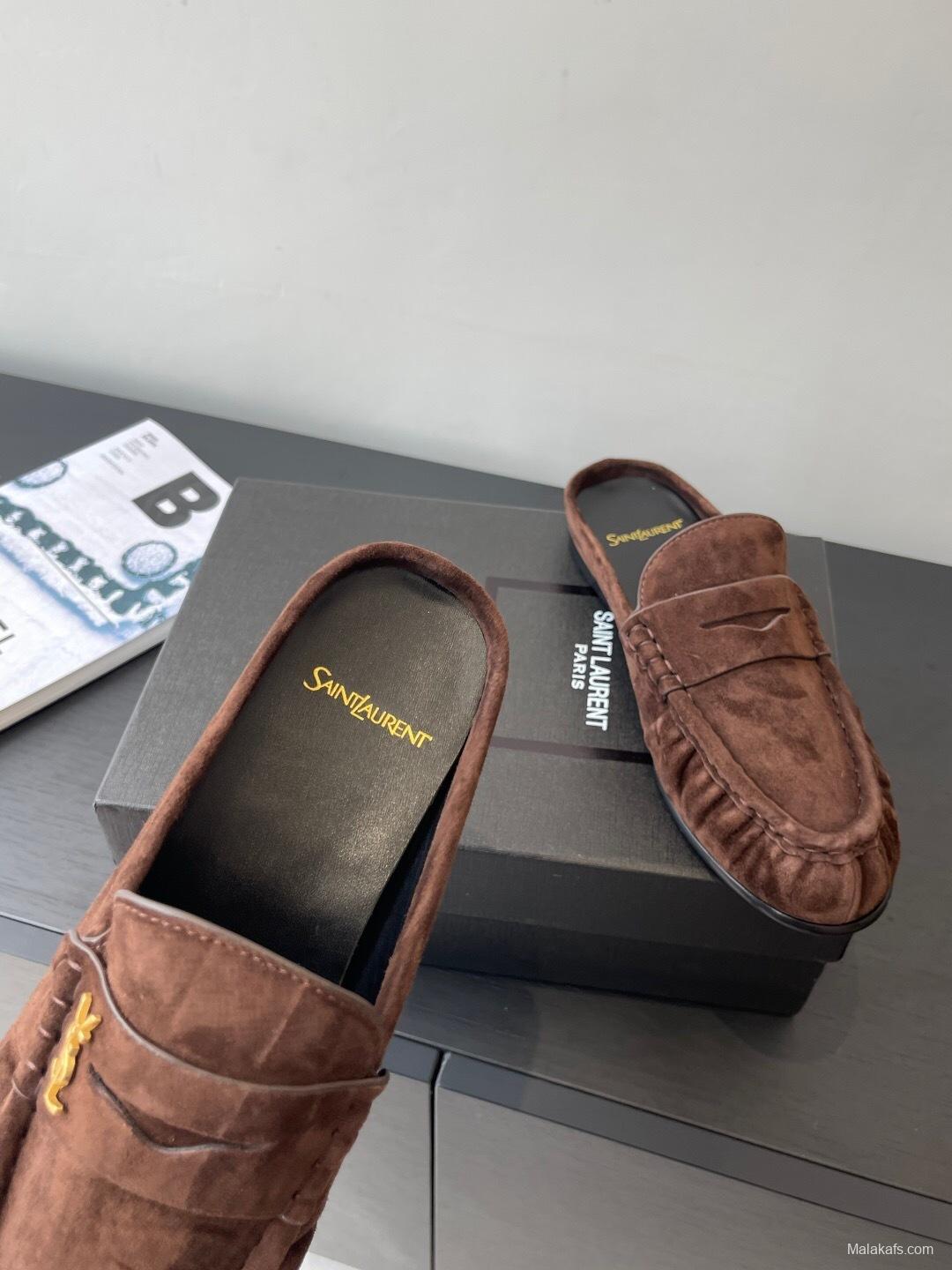 Saint Laurent Classic Loafer Mule Flats - KFY00320