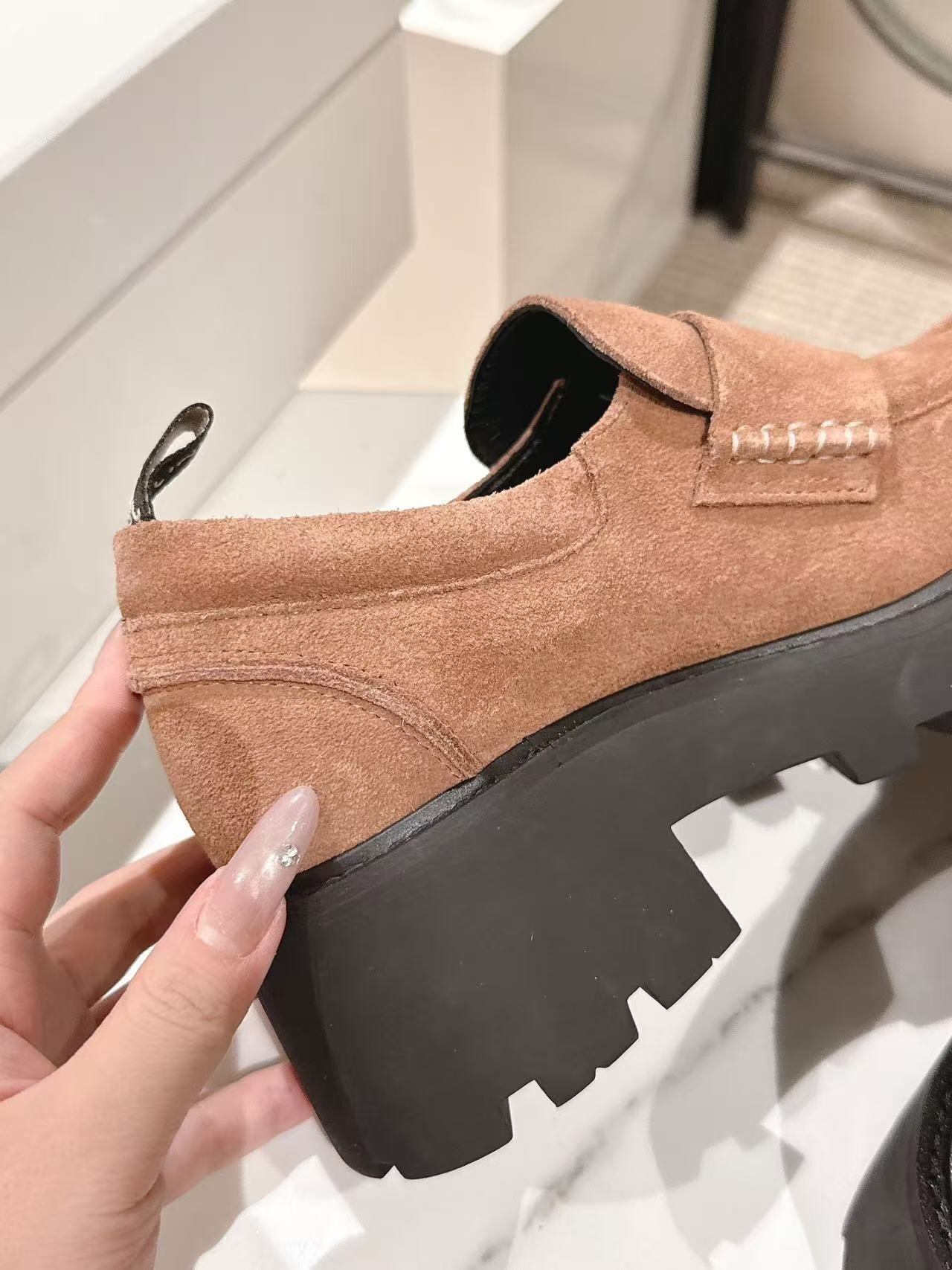 CELINE 2025/SS Fall Winter Latest Runway Lisa Same Style Platform Loafers - LY00300