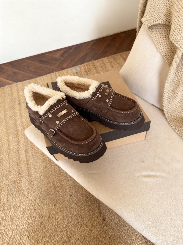 SugarSu Retro Platform Snow Boots with Chunky Sole for Height Increase - KFY00270
