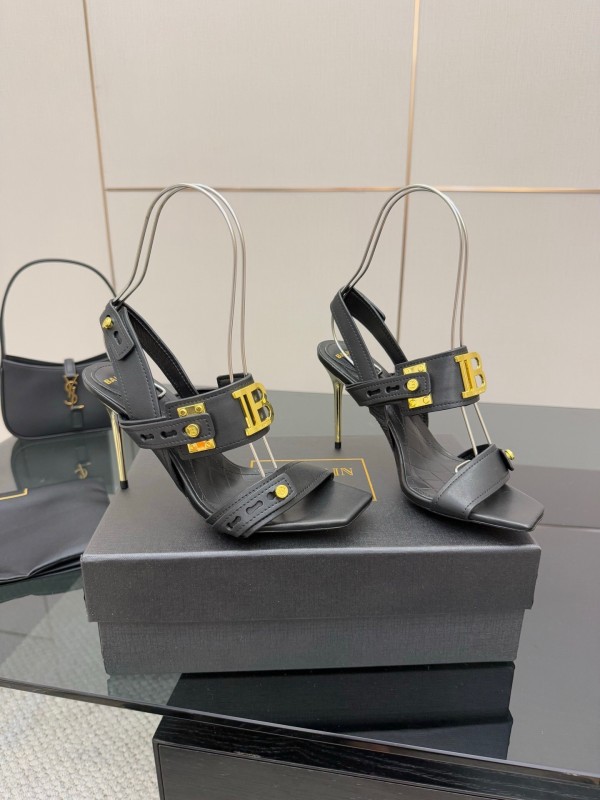 Balmain 2025/SS Metal Heel High Heel Sandals - KFY00320
