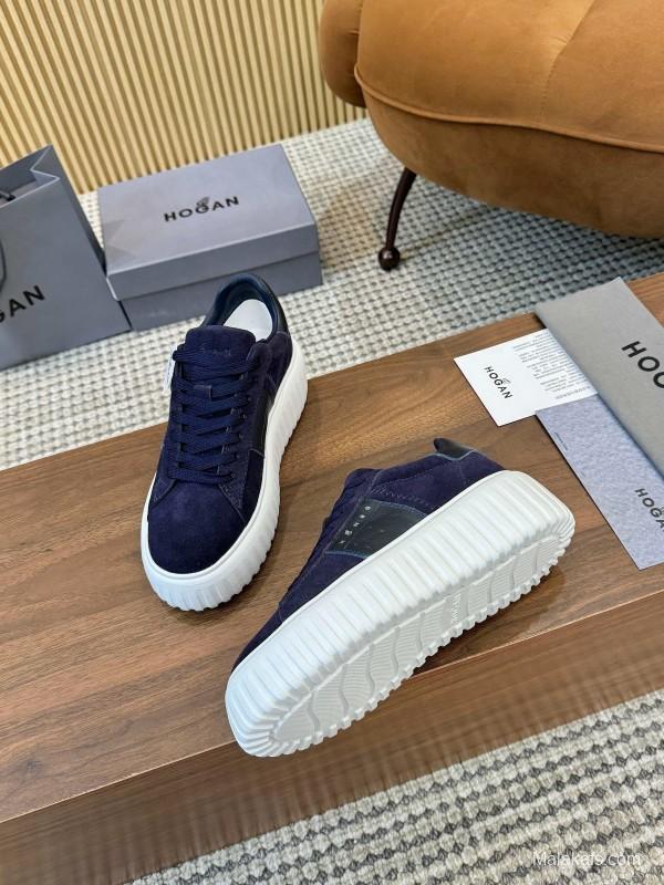 Hogan H-STRIPES Series Couple Thick Sole Biscuit Sneakers Urban Leisure Shoes - AS00310