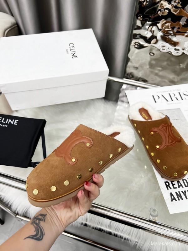 CELINE 2025/ss Studded Birkenstock Sandals - LY00270