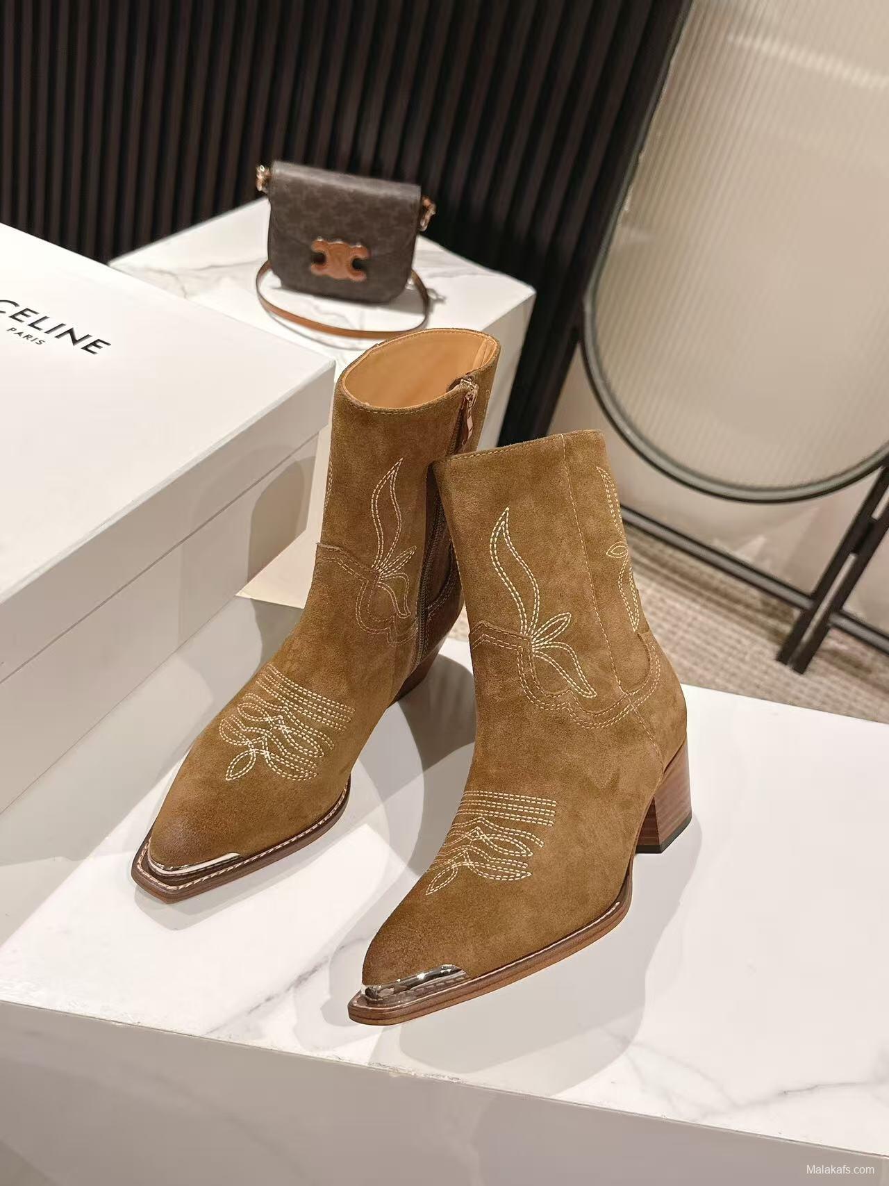CELINE Fall/Winter 2025 Retro Fashion Ankle Boots - LY00440