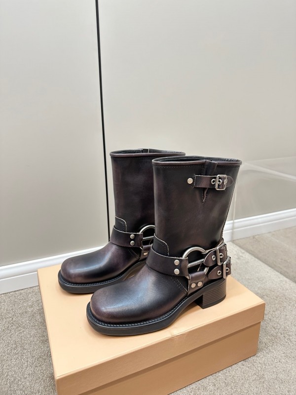 Miu Miu Fall/Winter 2025 Limited Edition Punk Style Martin Boots - LY00500