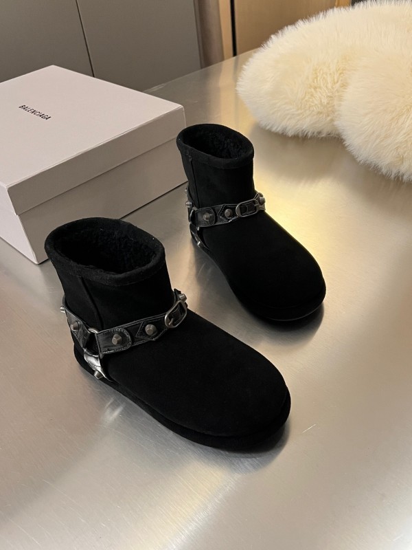 Balenciaga 2025 SS Buckle Rivet Snow Boots - LY00300