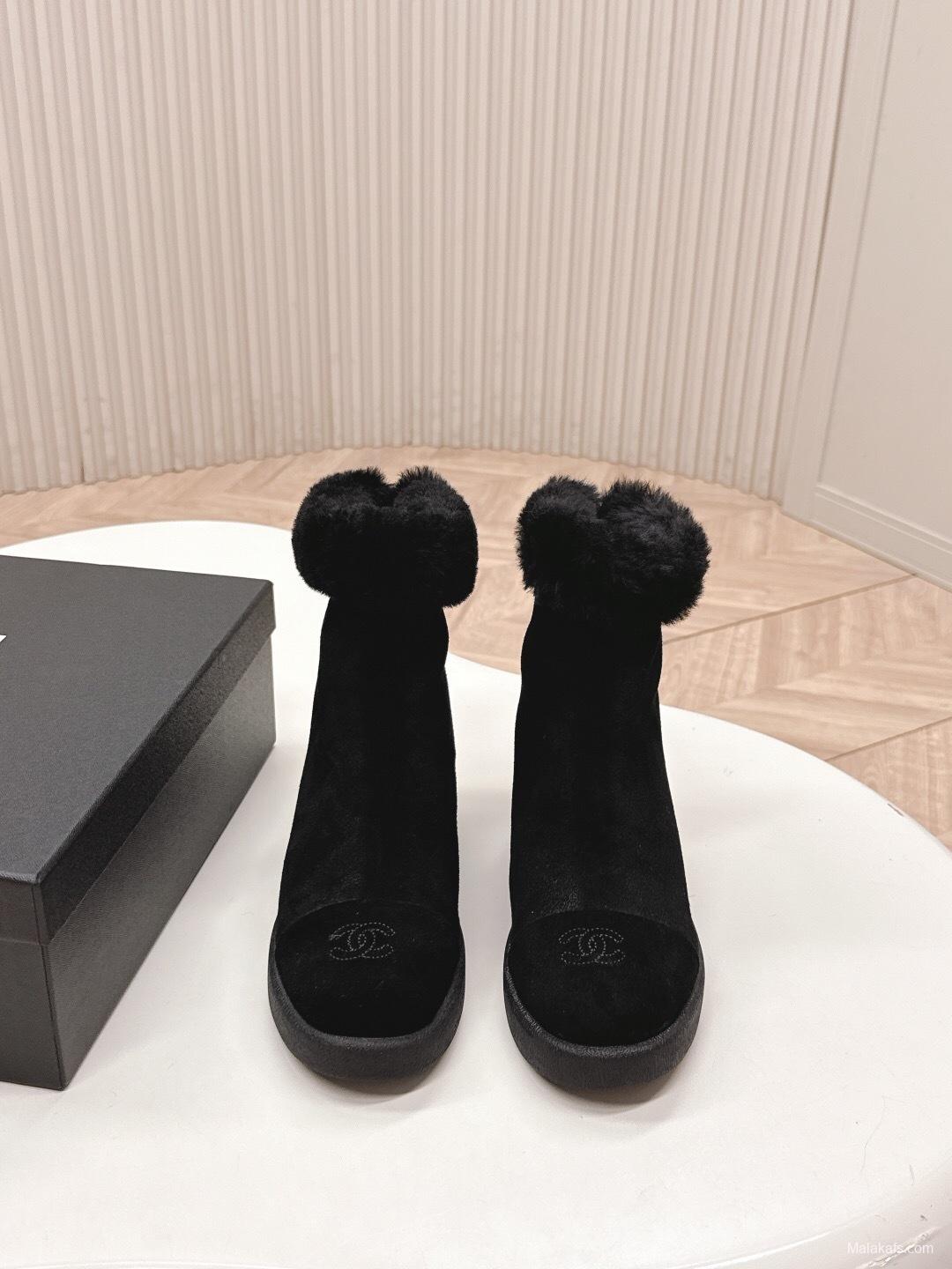 Chanel 2025 SS New Fur Snow Boots - KFY00350
