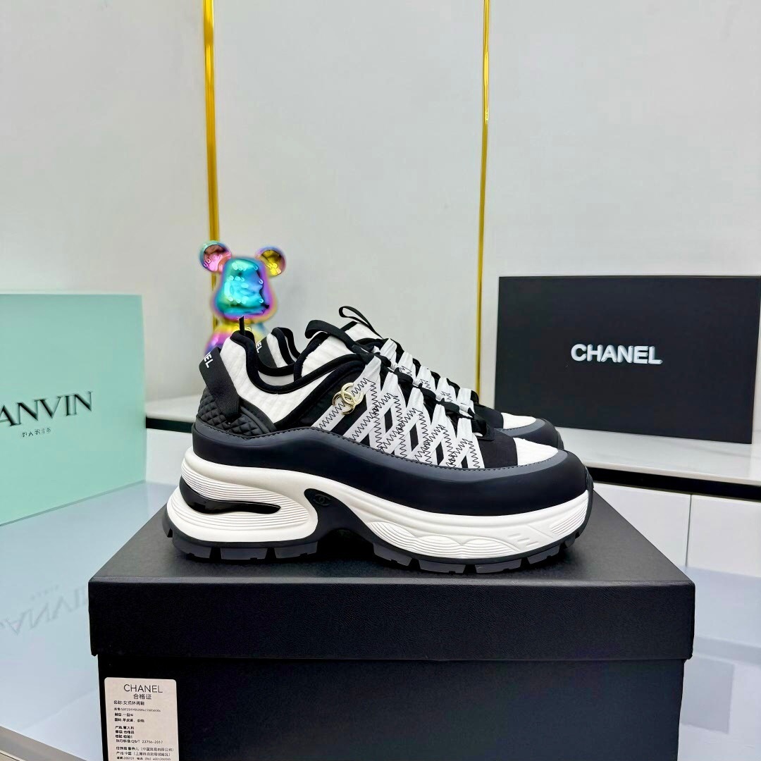 Chanel 2025/SS Panda Loafers Casual Sneakers - LY00360