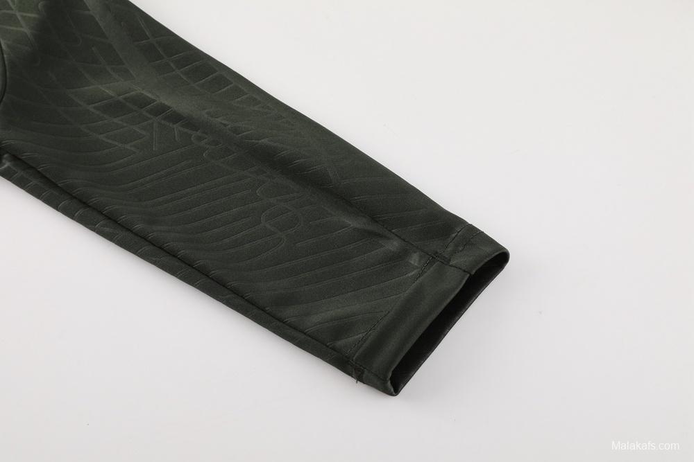 23/24 Barcelona Dark Green S-2XL Half Zipper Jacket+Long Pants