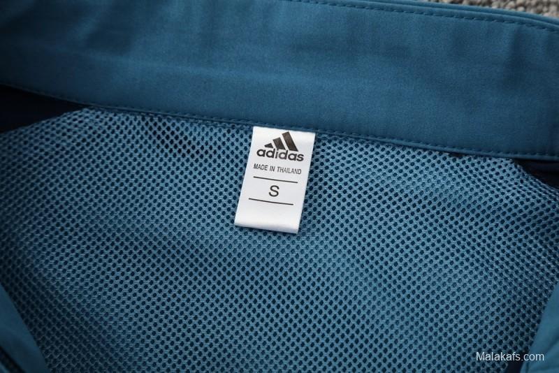 25/26 Arsenal Blue Half Zipper Jacket+Long Pants S-3XL