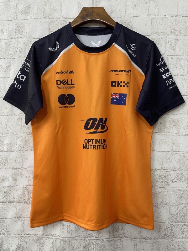 2026 F1 McLaren Racing Papaya Orange with Black Raglan Sleeves Jersey
