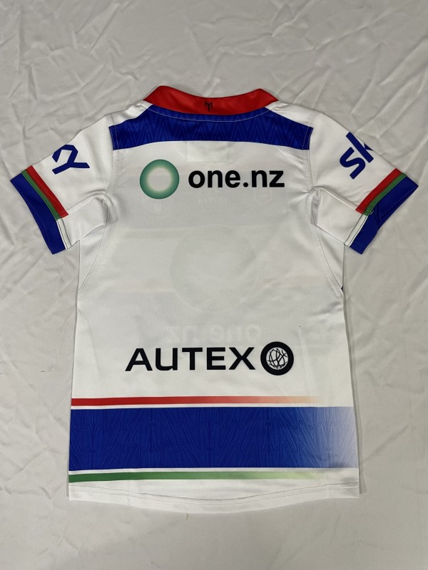 25/26 Kids New Zealand Warriors White with Rainbow Stripes Jersey