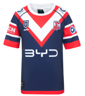 25/26 Sydney Roosters Navy with Red and White Chevron Jersey