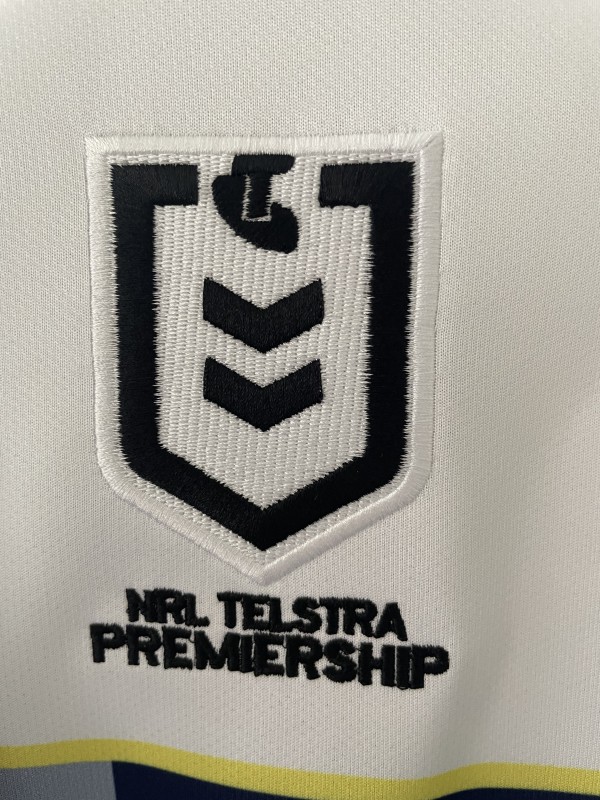 25/26 North Queensland Cowboys Navy with White and Grey Stripes Jersey