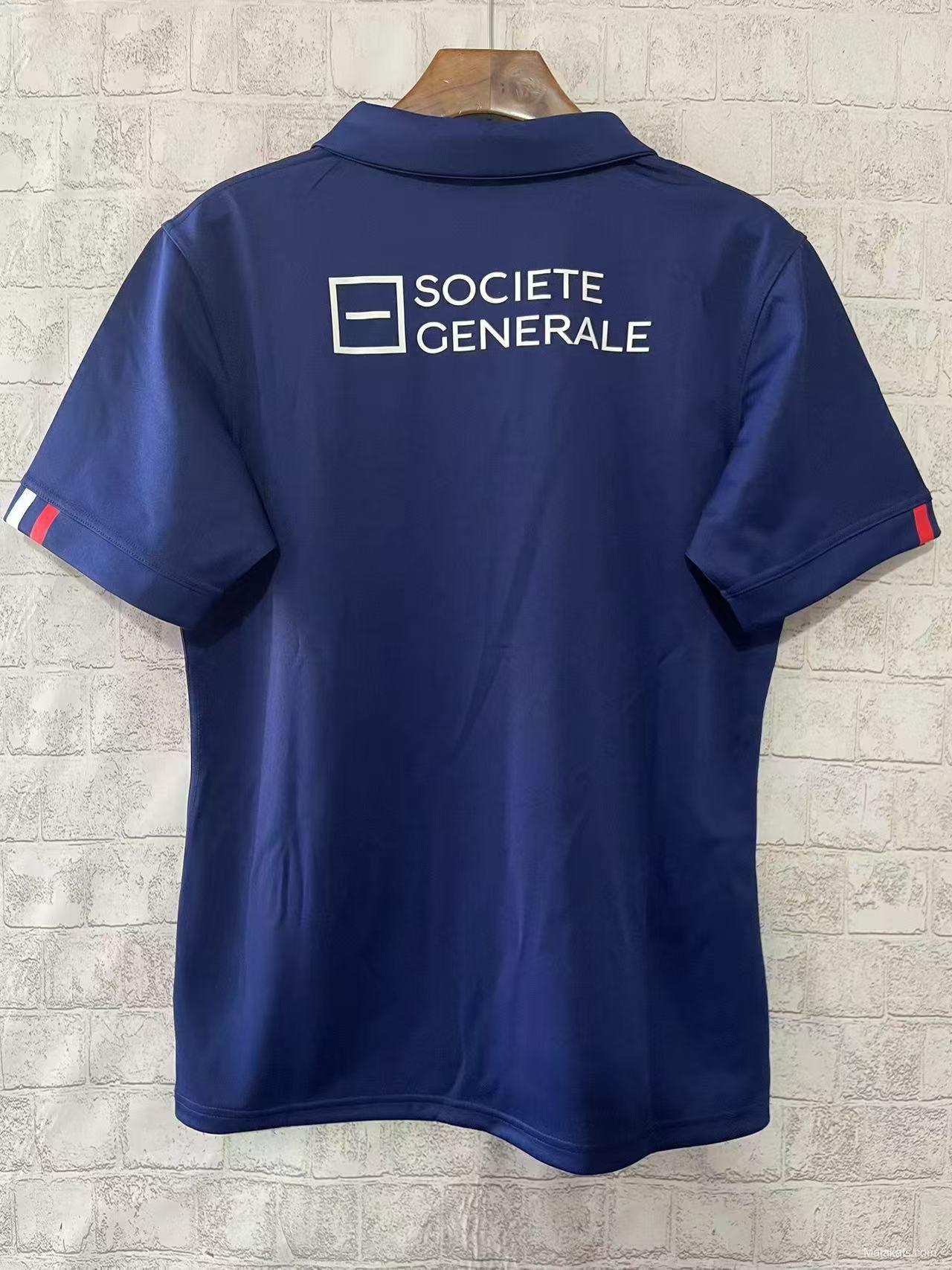 2025 France Navy Blue with Tricolor Stripes Home Jersey