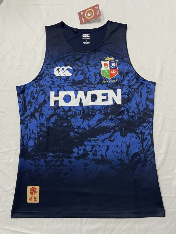 2025 British & Irish Lions Navy with Blue Pattern Singlet