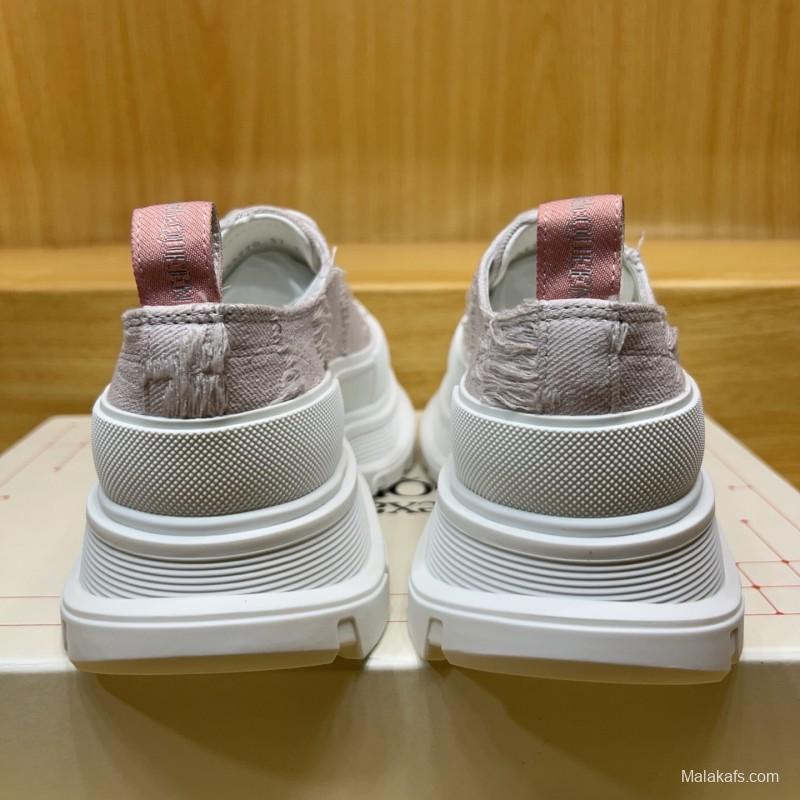 Alexander McQueen Spring Summer 2025 Blue Woven Platform Sneakers - AS00300