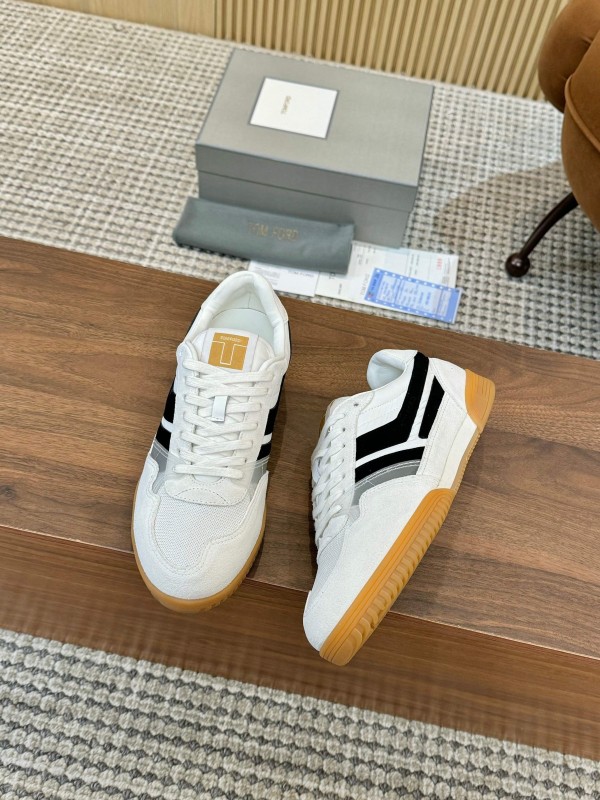 Tom Ford 2025 SS Casual Shoes with Classic Color Blocking and Imported Leather Insole - AS00350