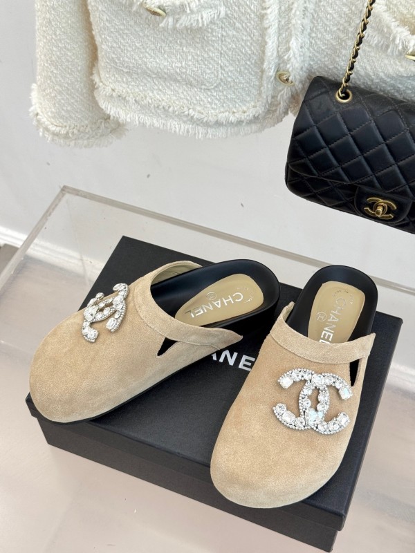 Chanel Classic CC Rhinestone Birkenstock Sandals - KFY00280