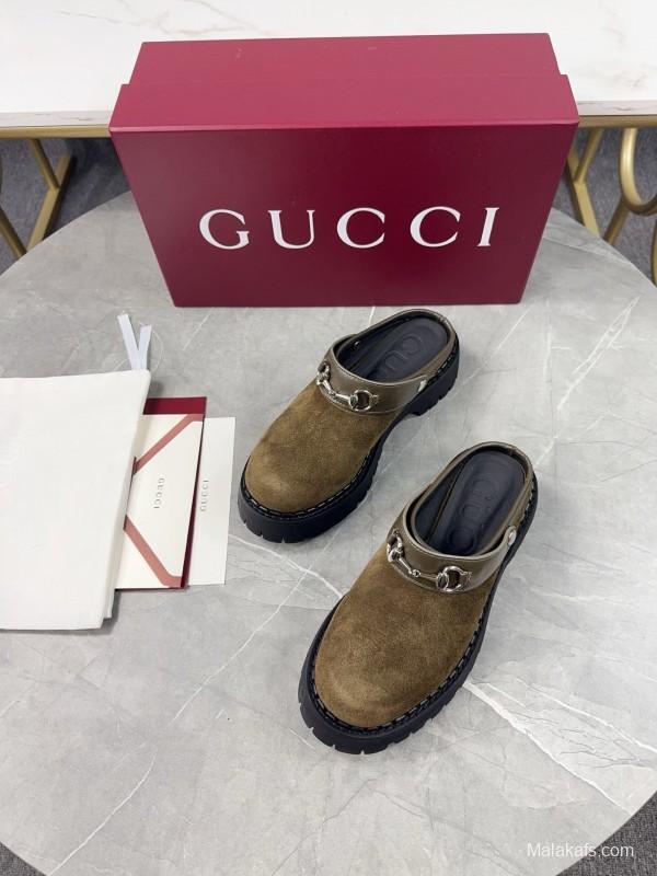 Gucci 2025/SS Double GG Grooved Platform Loafers - KFY00280